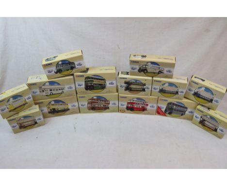 Collection of 14 Corgi Public Transport diecast models to include 97310 Guy Arab Southampton City Transport, 98150 Open Top T