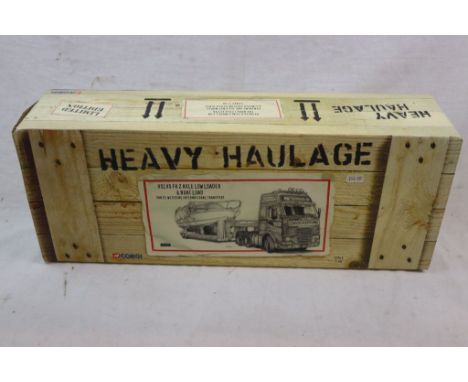 Boxed Corgi Heavy Haulage 1:50 Volvo FH 2 Axle Low Loader &amp; Boat Load CC12413 with certificate.
