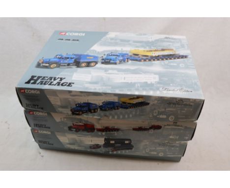 Three boxed ltd edn Corgi Heavy Haulage models to include 31014 Sunter Brothers, 18002 Pickfords and 31013 A.L.E. all vg with