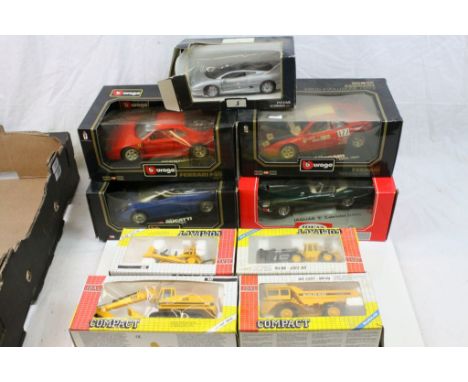 Nine boxed diecast models to include 4x Joal Compact (216, 234, 220, 228), Burago x4 and Maisto  (box poor)