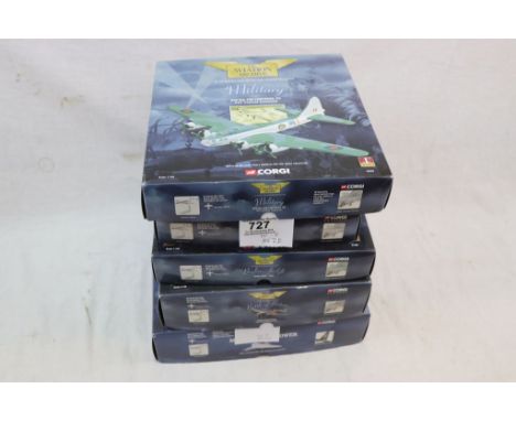 Five boxed Corgi Aviation Archive models to include scale 1:144 Military Air Power Avro Vulcan XL321 48302, Military Douglas 