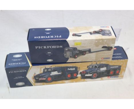 Two boxed Corgi ltd edn Pickfords diecast models to include 17904 2 Scammell Contractors and CC10202 ERF V Low Loader both wi