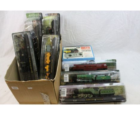 Approx 36 boxed Amercom locomotives to include Lord Nelson, Green Arrow etc, together associated magazines and a boxed H &amp