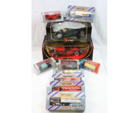 10 boxed diecast models to include Solido Prestige, 6 x Matchbox Convoy, Burago etc