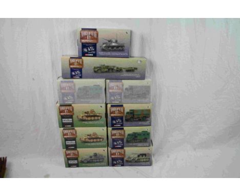 Ten boxed Corgi Diecast 1:50 scale models to include World War II Across The Western Front series CC60301 x 2, CC60302 x 2, C