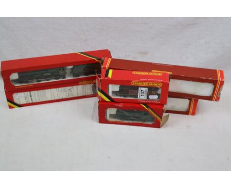 Six Hornby OO gauge locomotives to include R052 LMS 0-6-0T Jinty Loco, R759 GWR Loco Albert Hall, R055 LMS Class 4P Loco 2-6-