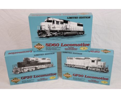 Three boxed Protos Series 2000 HO scale ltd edn Locomotives to include 23077 BN 2216 GP30 Phase II w/ Dynamic Brakes, 8130 Co