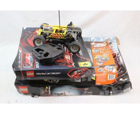 Three boxed Lego Technic sets to include 8285, 8292 &amp; 8156 plus an unboxed r/c buggy, unchecked but appears gd