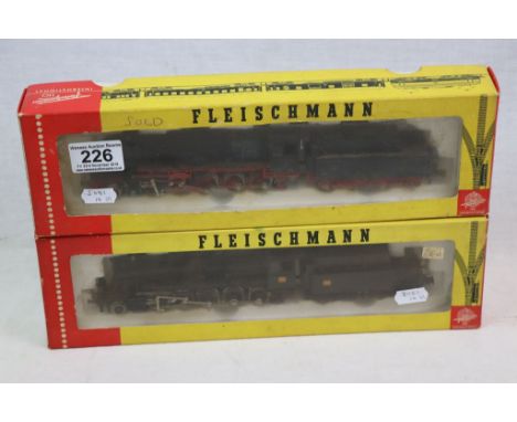 Two boxed Fleischmann HO scale locomotives to include 4178 SNCF 2-10-0 and 41772-10-0 with tenders