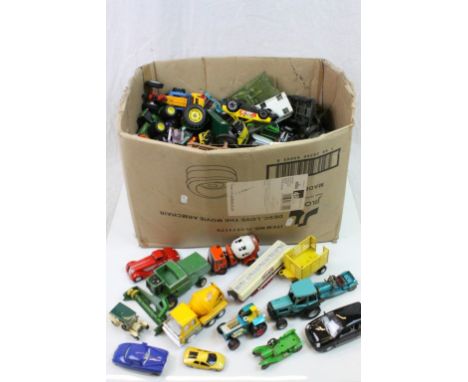 Large quantity of play worn diecast models to include Corgi, Matchbox, Dinky etc