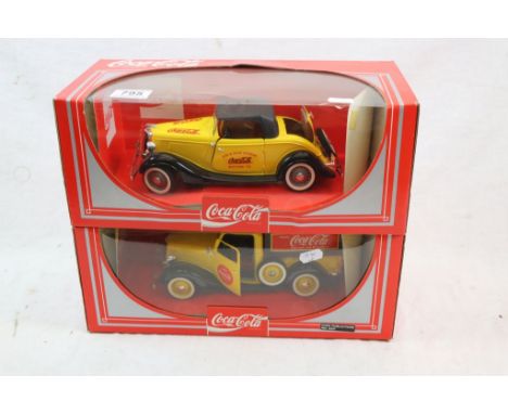 Two boxed Hartoy Solido The Coca-Cola Company diecast metal models to include Ford Publicitaire ref.9501 and model ref. 9502