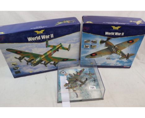 Two boxed Corgi The Aviation Archive World War II Europe &amp; Africa models to include 1:32 AA33904 Spitfire MKI N31383/KL-B