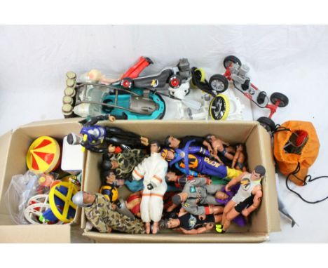 Collection of 1990s Hasbro Action Man figures and accessories, together with a Corgi Magic Roundabout with figures