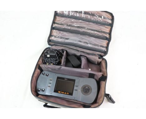 Atari Lynx hand held gaming console with case and power supply 