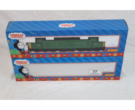 Two boxed Hornby Thomas &amp; Friends locomotives to include R9049 Hnery the green engine and R9064 Diesel
