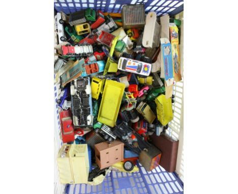 Collection of vintage play worn diecast models to include Corgi Batmobile, Matchbox, Lone Star etc. 