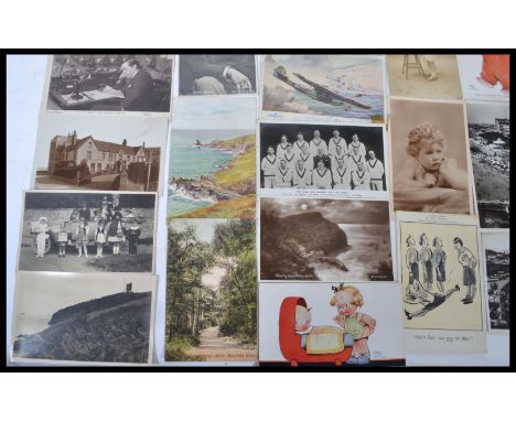 A good set of postcards from the early to mid 20th century to include fabulous Mary the Monkey at Bristol Zoo, Clovelly, Flee