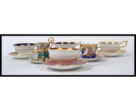 A collection of bone China cabinet cups and saucers / trio's to include Aynsley, Paragon etc please refer to images.&nbsp;