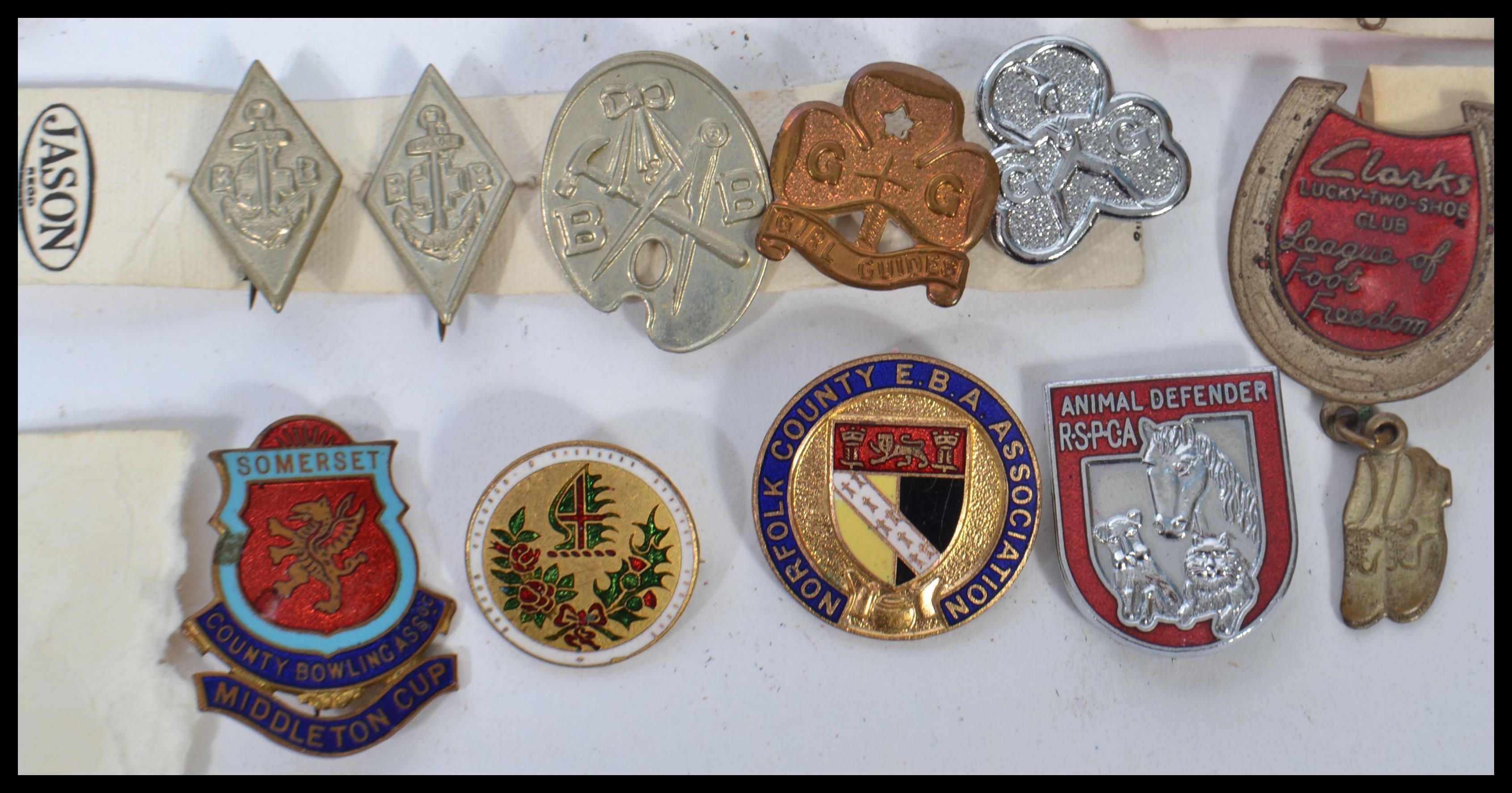 A good collection of vintage Enamel pin badges dating from the first ...