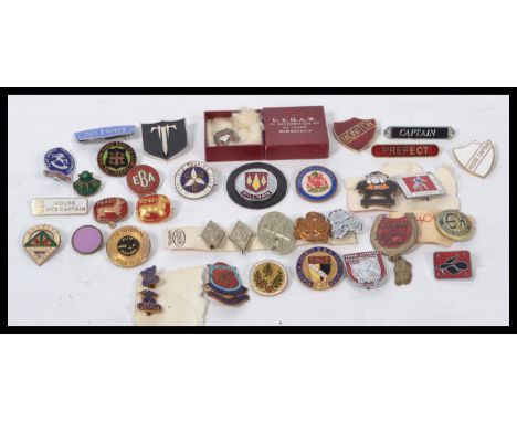 A good collection of vintage Enamel pin badges dating from the first half of the 20th century to include Bristol Speedway Sup