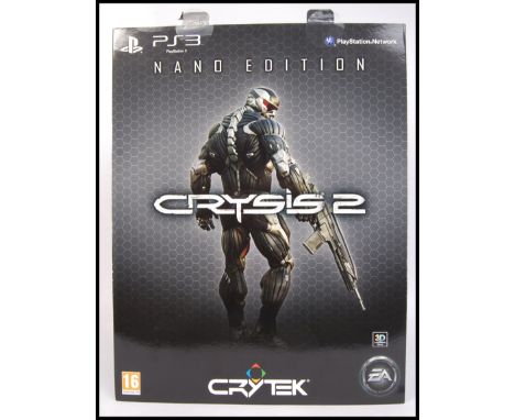 A rare PS3 Playstation 3 games console game ' Crysis 2 : Nano Edition ' limited edition game and memorabilia. Comprising; Fig