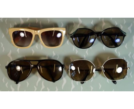 A collection of vintage sunglasses, Circa 1960s-80s  
To include a pair of rare Ray-Ban B & L  France frame Style A/L 1568, w