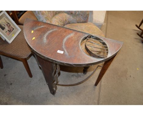 A bespoke American wooden and metal console table