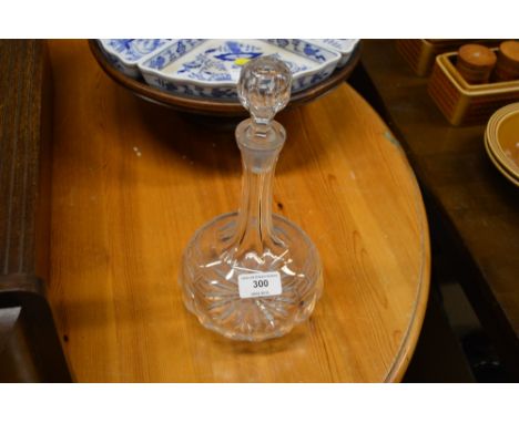 A Victorian glass decanter and stopper 