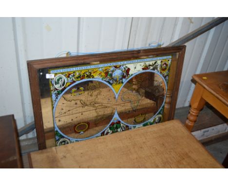 A world map mirror