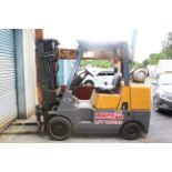Caterpillar Model GC40R 8,000 lb. Capacity, Solid Tire, LP Gas Fork Lift, w Side Shift & 188"