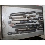 Contents of Drawer - (17) Assorted Size Tapered Drill Bits
