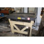 DoALL Granite Surface Plate with Metal Table, 30" x 48" x 8", Table Dim. 25"h x 44"l x 36"w