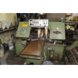 DoAll Model C-1216A Automatic Horizontal Band Saw, with Hydraulic Vise Clamp, Roller Feed Table