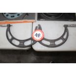 (2) Outside micrometer - brand unknown, 7"-8", 8"-9"