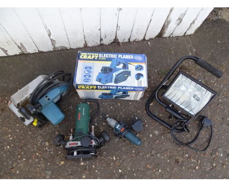 Power tools to include Bosch router and circular saw from a house clearance&nbsp;
