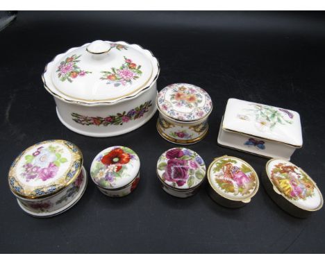 Ceramic trinket pots and Aynsley powder pot&nbsp;