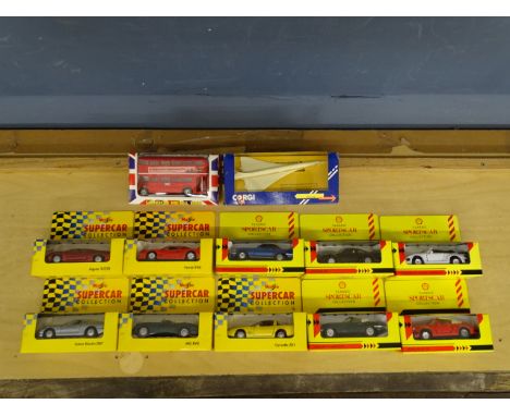 Boxed Corgi Concorde, Shell Classic Sports Car collection and Super Car collection&nbsp;