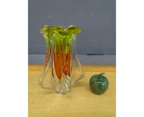 Art glass vase and paperweight&nbsp;