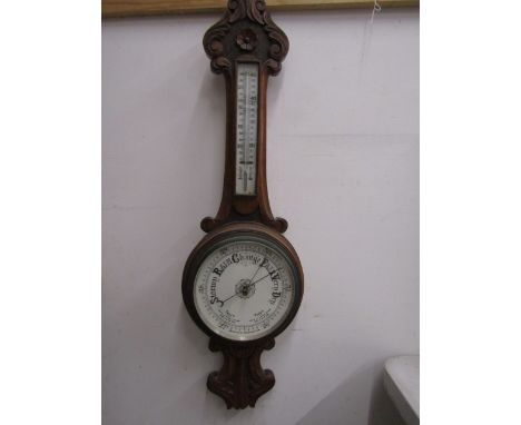 Aneroid barometer with ornate carved frame&nbsp;