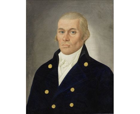 SPOILUM (ACTIVE CIRCA 1774-1805)Portrait of a Sea CaptainOil on canvas, framed. 61cm (24in) high x 47cm (18 1/2in) wide.Footn