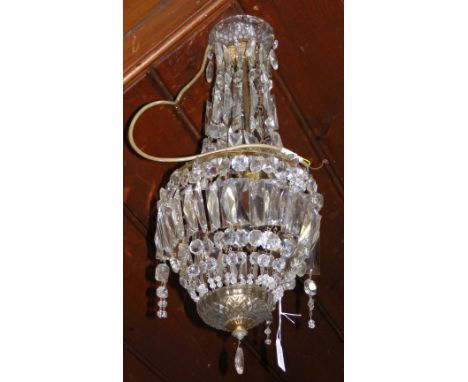 A crystal drop ceiling light
