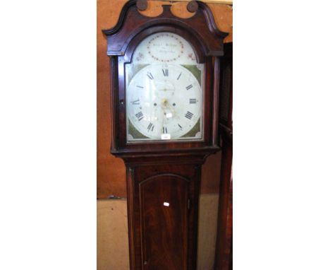 A 19th century mahogany cased Grandfather clock with 8-day movement, the face signed William Monro
