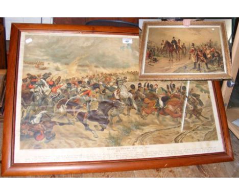 Coloured military print and one other   
