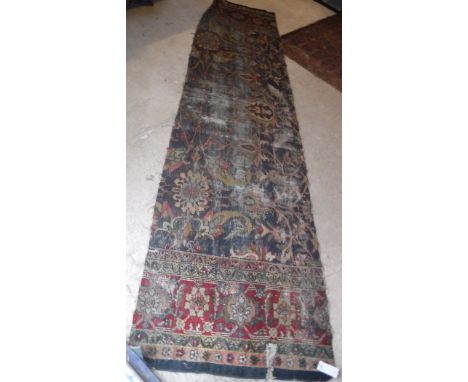 Five various Ziegler carpet fragments, each with floral design, the largest two sections approx 131 cm x 80 cm and 170 cm x 1