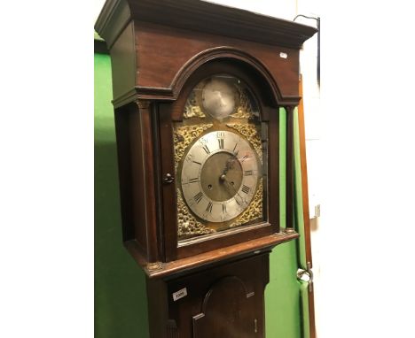 A late 18th Century oak cased long case clock, the eight day movement by Thomas Stockton of Yarme (Yarmouth), with brass arch