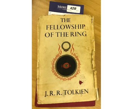 JRR TOLKIEN "The Fellowship of the Ring", 1st edition, 13th impression, published 1963, cloth board bound with dust jacket (p