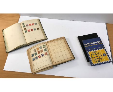 A collection of stamp albums containing various 20th Century stamps of the realm, together with a modern hard cased gun case