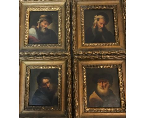 AFTER JAN LIEVENS (1607-1674) 18th or possibly early 19th century continental school,  "Bearded Gentlemen in Thoughtful Poses