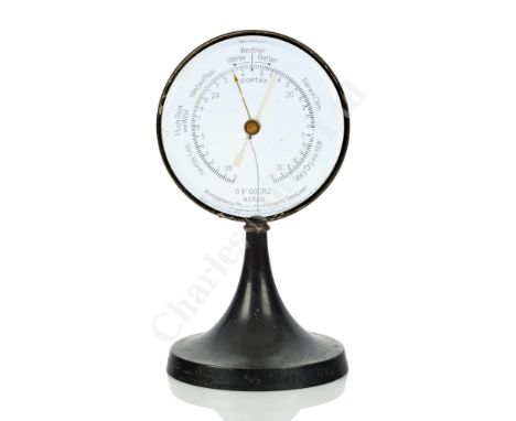 A MYSTERY BAROMETER BY C. P. GOERZ, BERLIN FOR THE ENGLISH MARKET, CIRCA 1925 the 4½in. bevelled glass dial signed as per tit