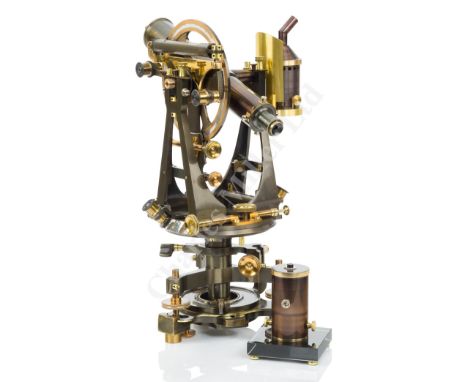 A FINE UNIVERSAL THEODOLITE BY TROUGHTON &amp; SIMMS LONDON, CIRCA 1900 constructed in lacquered and oxidised brass, the 9in.